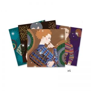 Djeco | Картини за оцветяване с брокат | Мода