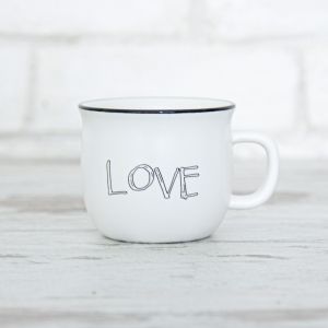 Чаша за еспресо | LOVE бяла
