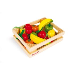 Janod | Дървена играчка | Касетка с плодове