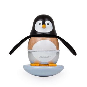 Janod | Дървена игра за нанизване | Пингвин