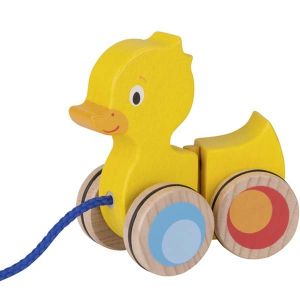 Goki |  Дървена играчка за дърпане | Пате