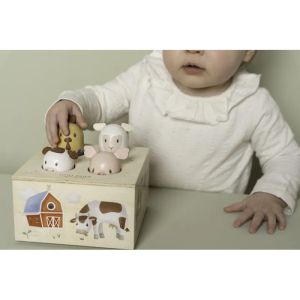 LITTLE DUTCH | Дървена Бебешка Играчка Pop-Up | Малката ферма