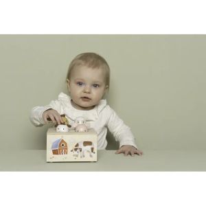 LITTLE DUTCH | Дървена Бебешка Играчка Pop-Up | Малката ферма