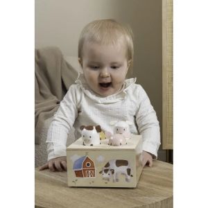 LITTLE DUTCH | Дървена Бебешка Играчка Pop-Up | Малката ферма